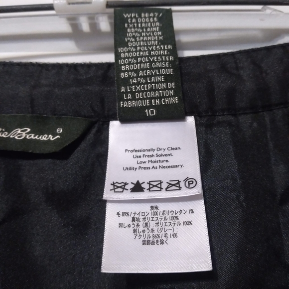Eddie Bauer Lined Wool Skirt Dark Gray Heather Size-10 - Picture 8 of 10